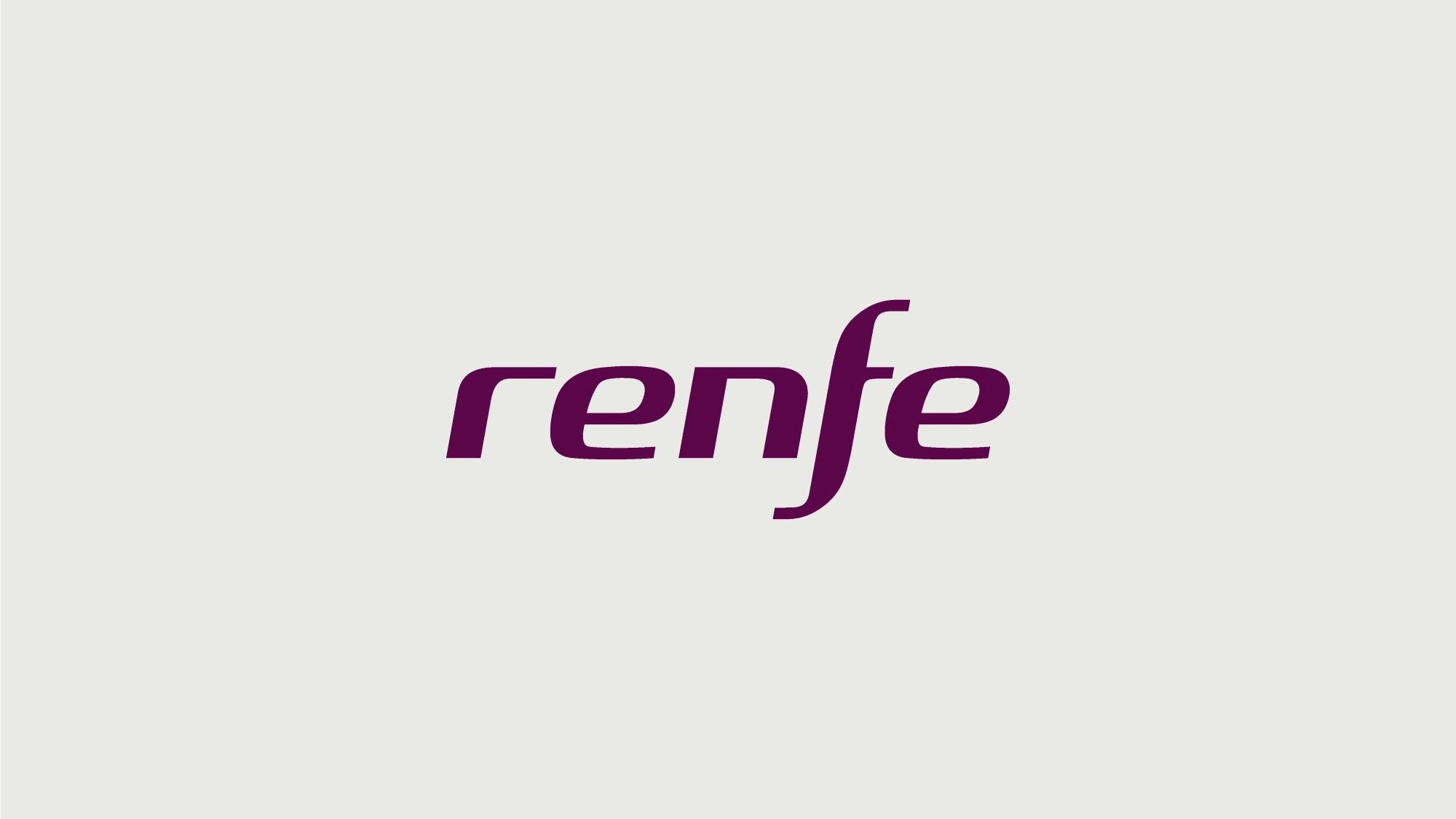 Logotipo de Renfe con las puntas en recto.