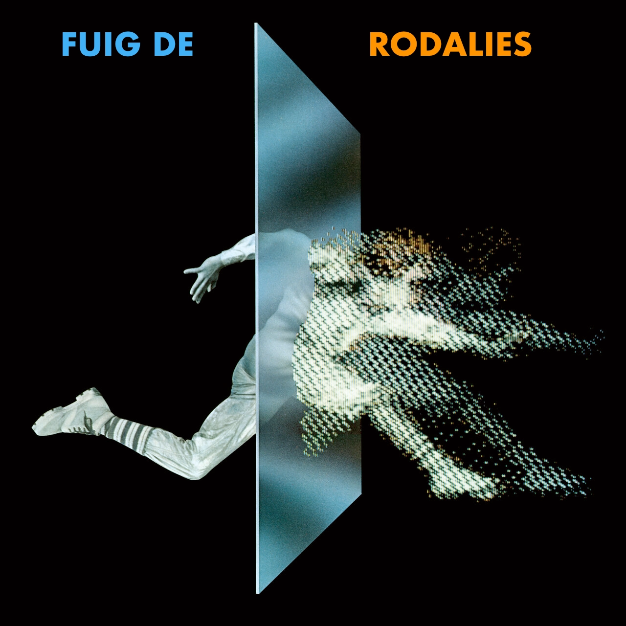 Caràtula del disc "Enter" de Cybotron amb el text tant del disc com de l'autor canviat per "Fuig de" i "Rodalies", respectivament.



Consisteix d'una persona corrent que està travessant un objecte gairebé transparent com d'un vidre i la meitat dreta es veu distorsionada en punts i en dues capes.